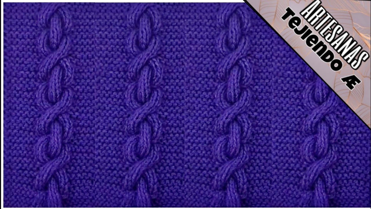 #5 - Punto trenza cadena 3D  tejido a dos agujas o palitos  - Estefany