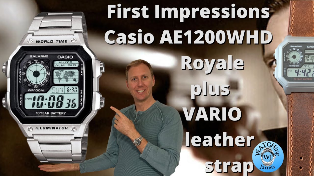 First Impressions Casio AE1200WHD Royale - Plus Vario leather strap