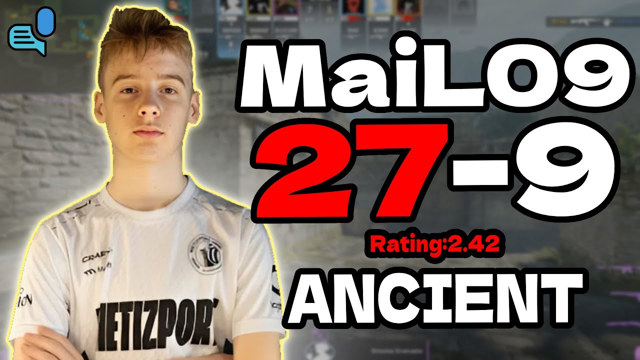 MaiL09 (27-9) | +VOICE ancient FACEIT EU Ranked | Rating 2.42 | Nov 26, 2025