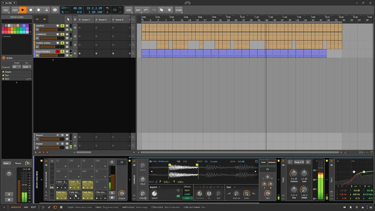 BITWIG 8 TRACK BOOM BAP HIP HOP!