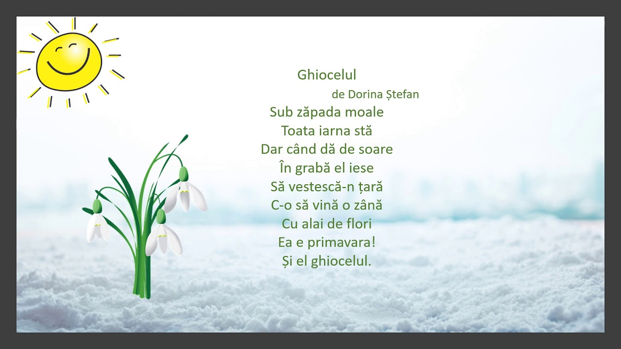 Ghiocelul / poezie/primavara
