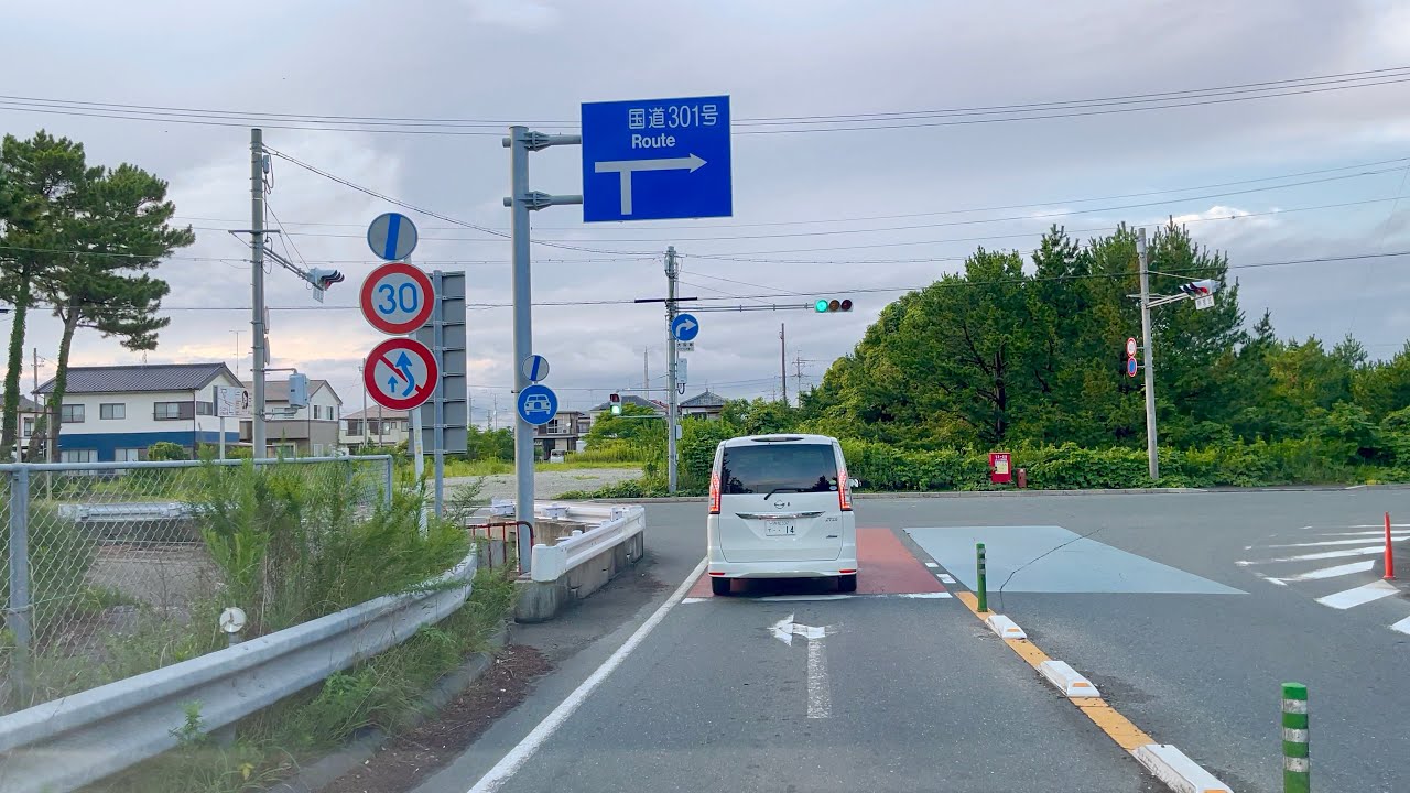 Driving towards Bentenjima (Benten Island) Hamamatsu City Shizuoka Japan