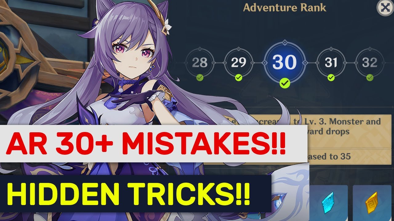 MUST AVOID AR 30+ MISTAKE! 4 Hidden In-Game Mechanics! | Genshin Impact