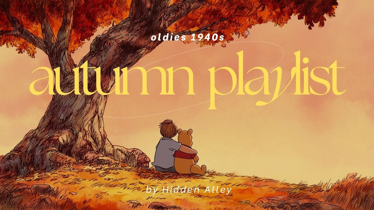 1940s Vintage Autumn Jazz with Pooh | Music for Reading and Relaxing