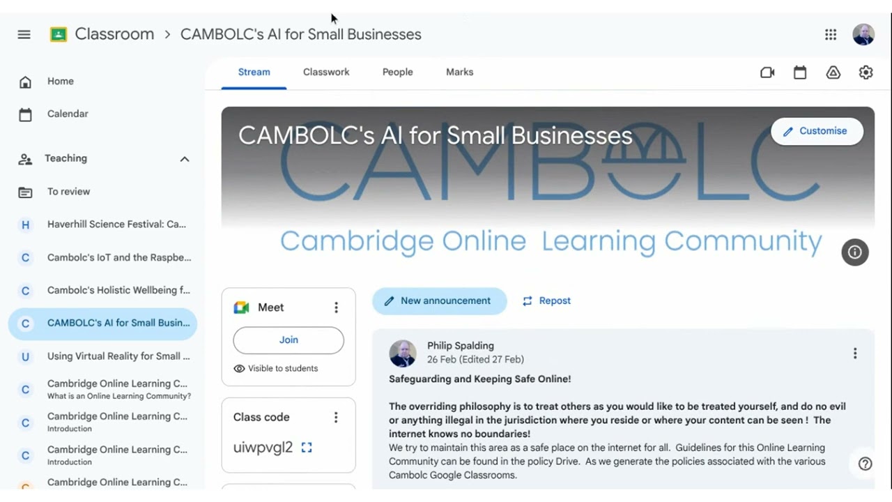 Cambolc's  Meet the neighbour 10th March 2026