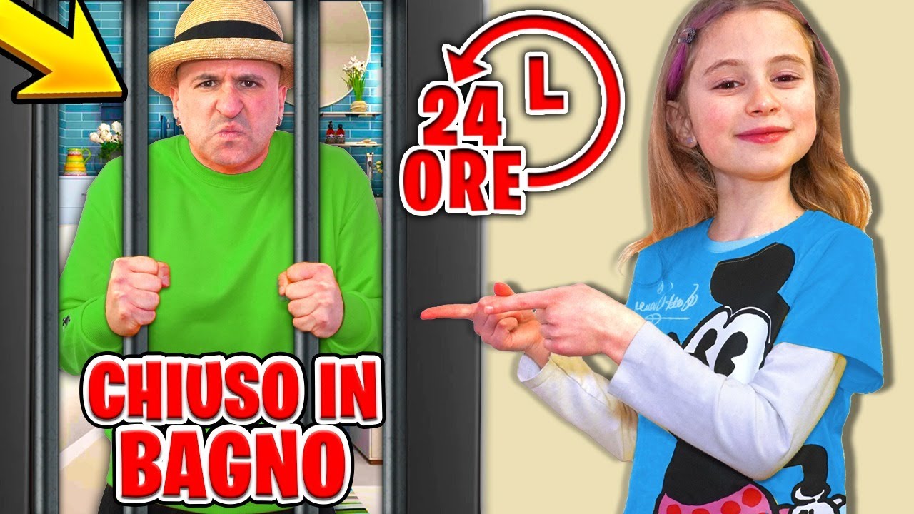 GIORGIA CHIUDE PAPÀ SALVO IN BAGNO IN CASTIGO PER 24 ORE! *Salvo si Vendica!*