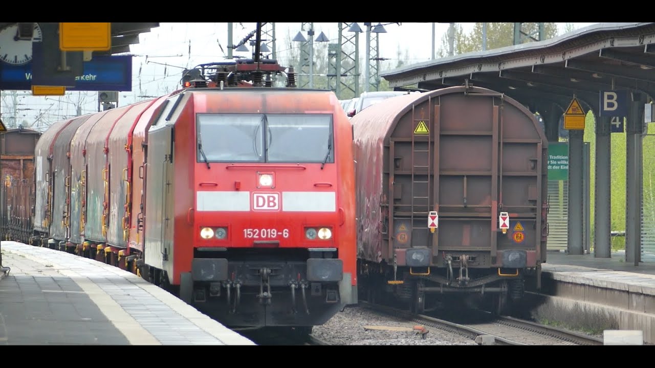 DB CARGO mixed freight, hi-speed action in Helmstedt, DE, april 2025