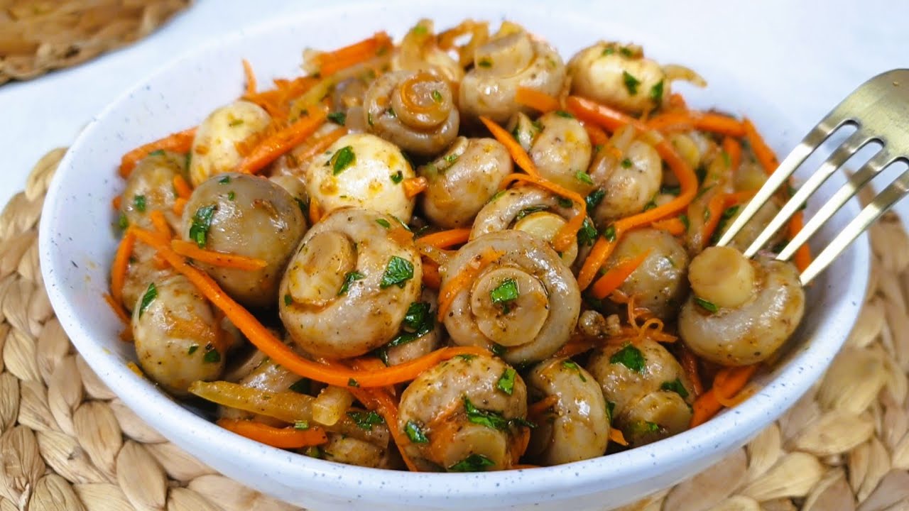 Эти грибы вкуснее мяса! Корейские маринованные шампиньоны! Вкусно и просто
