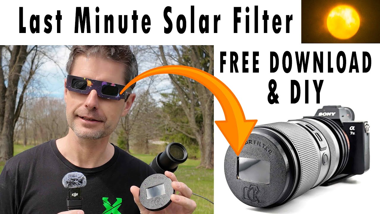 Free DIY SOLAR FILTER Mount - STL Download and Instructions