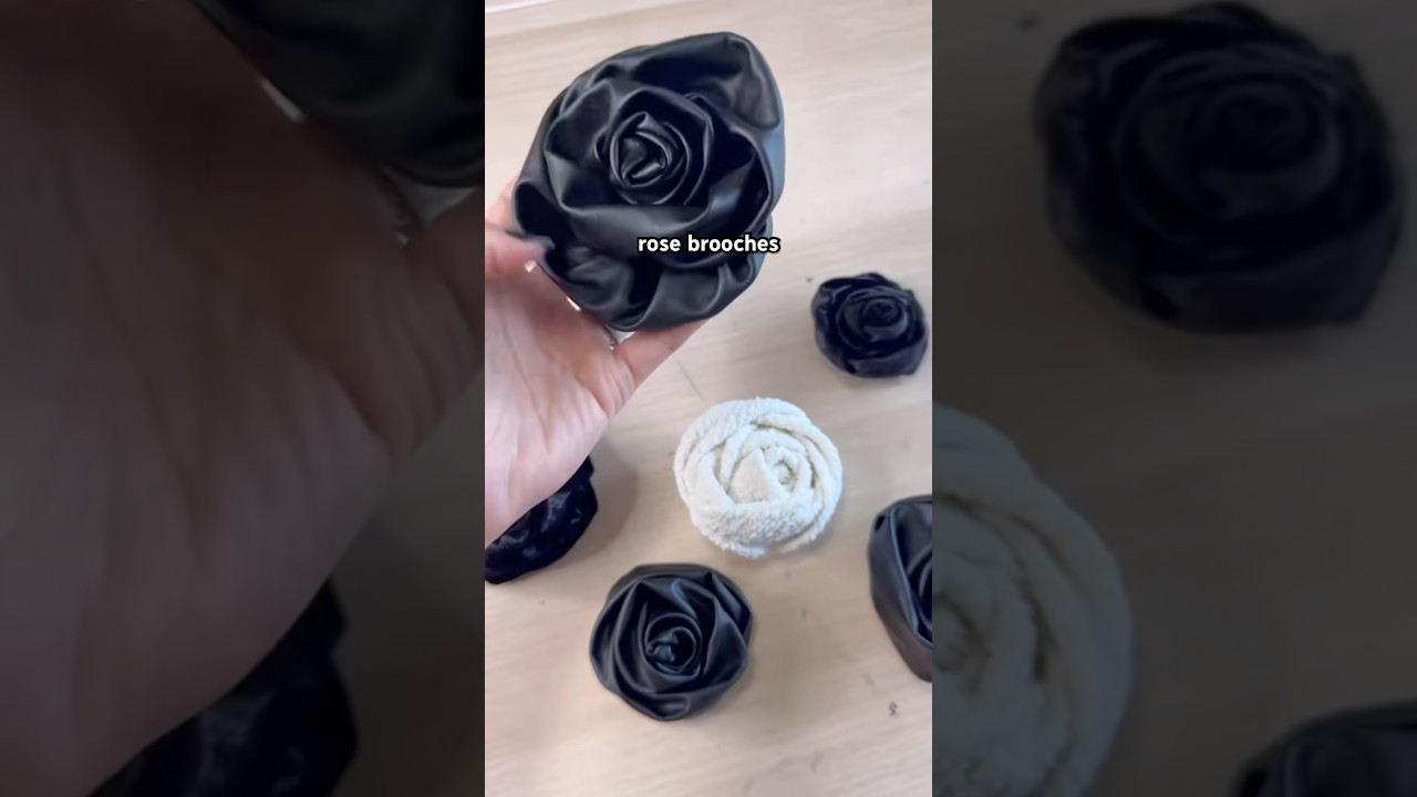 DIY Fabric Rose Brooch Sewing Tutorial