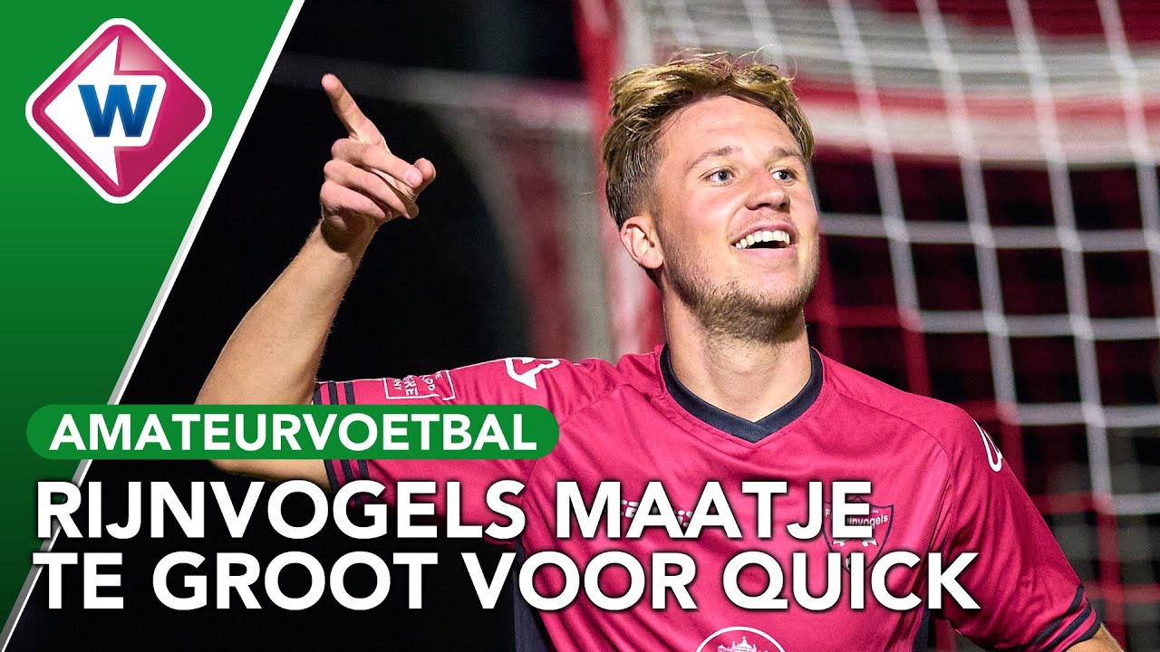 Koppenol en Mpongo maken de doelpunten voor FC Rijnvogels tegen Quick