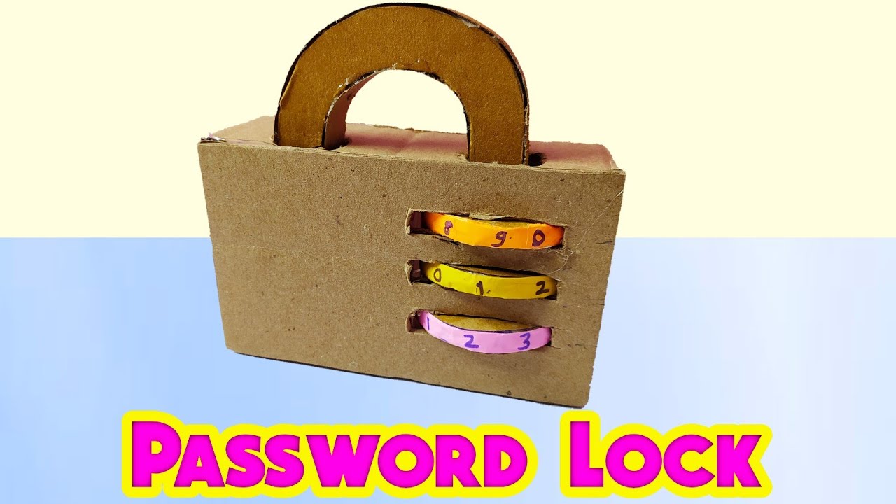 How to make fully functional Lock from cardboard || How to make padlock