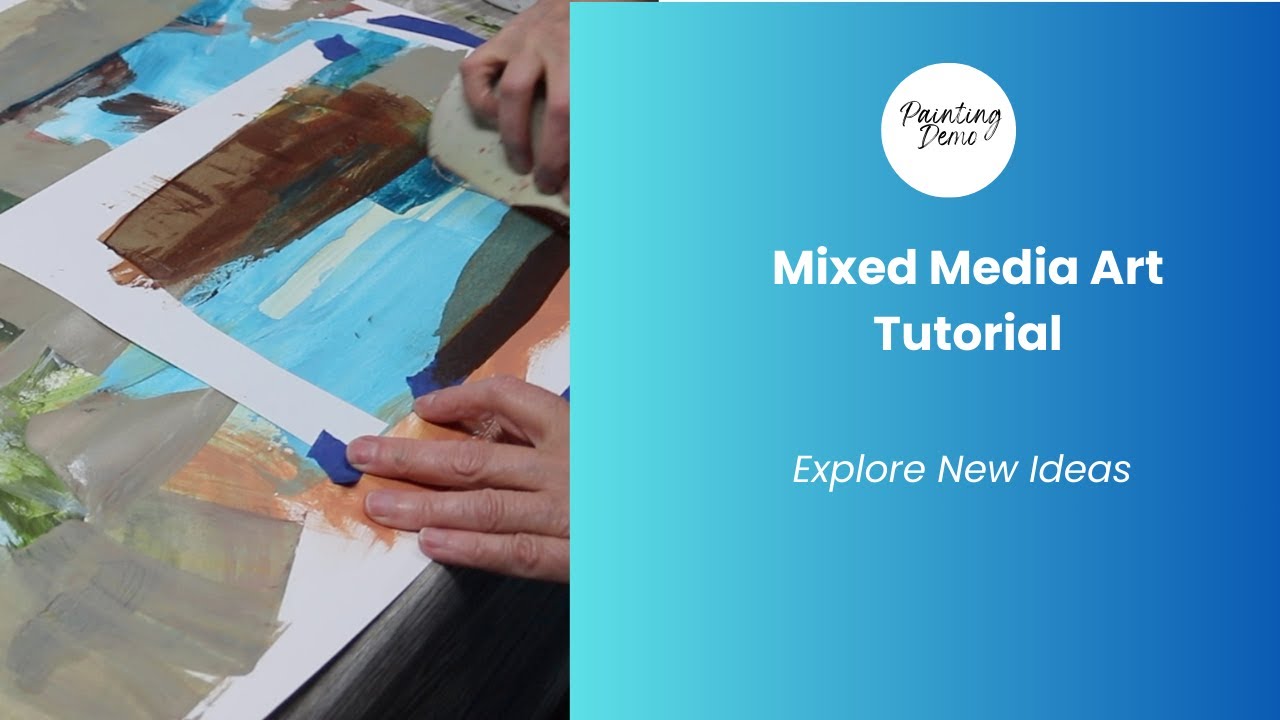 122 Mixed Media Art Tutorial: Techniques and Materials to use with acrylic paints.