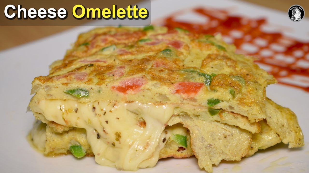 Yummy Cheese Omelette - Easy Egg Breakfast Recipe - Kitchen With Amna