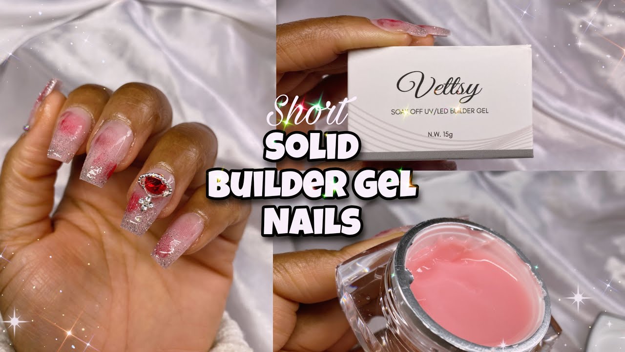 RETRYING VETTSY SOLID BUILDER GEL AGAIN with DUAL FORMS | Short Coffin Nails