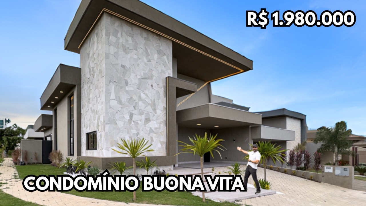 R$ 1.980.000 Casa no Buona Vita com 3 Suítes, Piscina Aquecida e 437m² de Terreno – Próx. Rio Preto