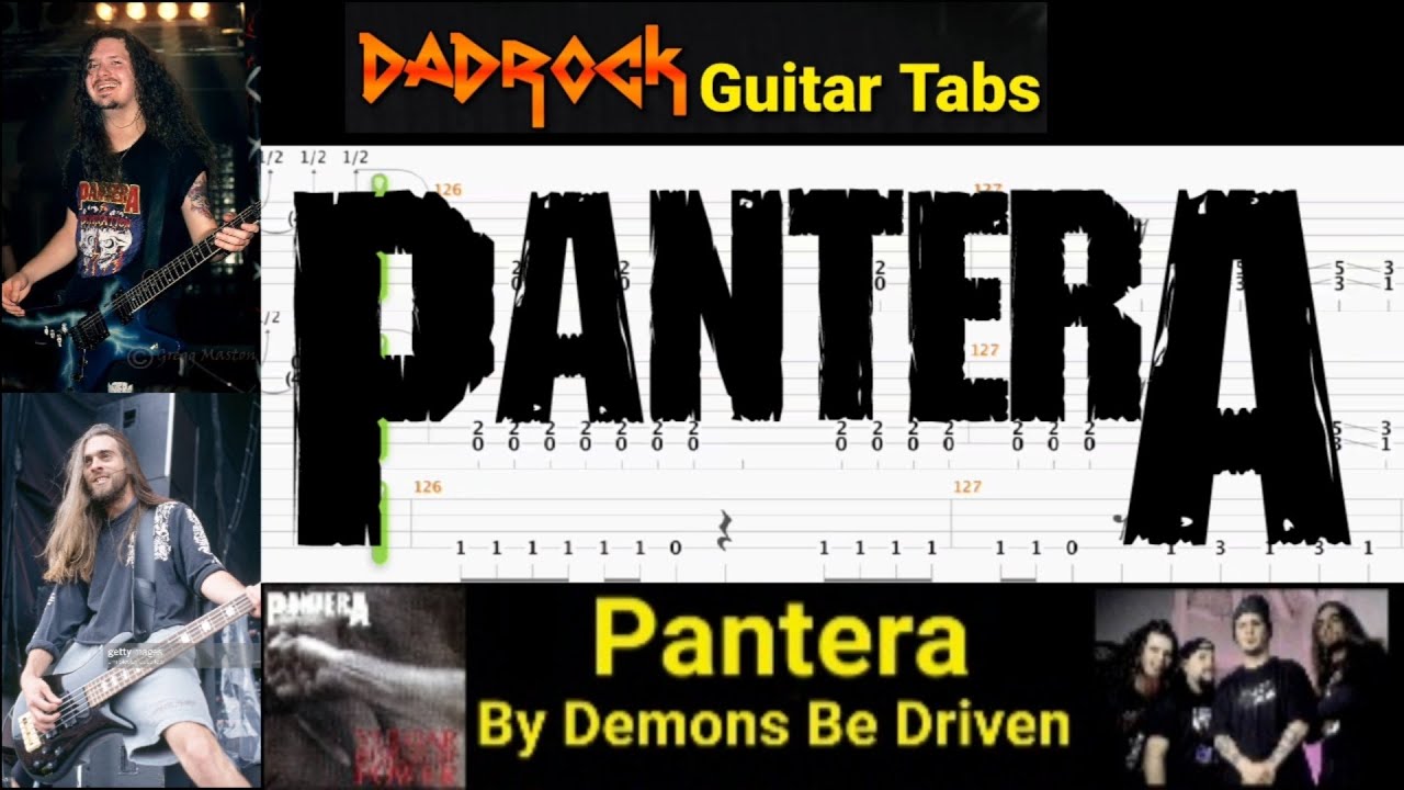 By Demons Be Driven - Pantera - Guitar + Bass TABS Lesson