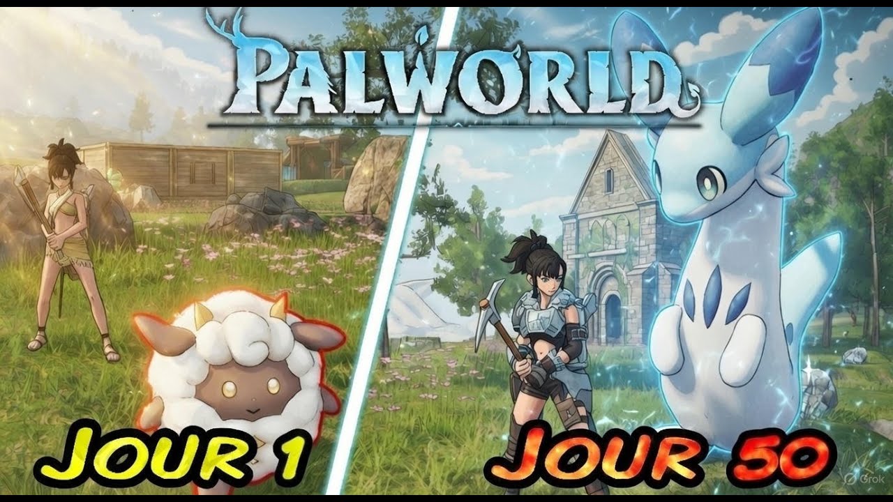 Palworld mais je dois survivre 50 JOURS dans un monde hostile