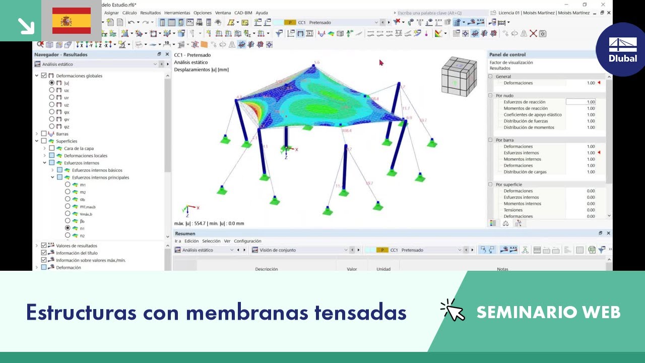 Estructuras con membranas tensadas