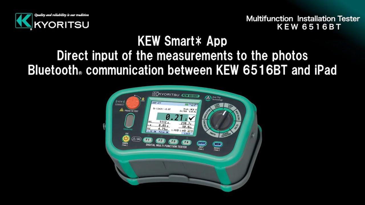 KEW Smart and 6516BT Tutorial