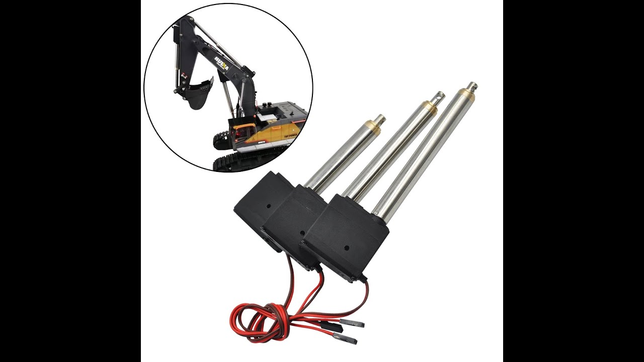 HOW TO UPGRADE HUINA 1592 RC EXCAVATOR Cylinder using Arm Strength Servo