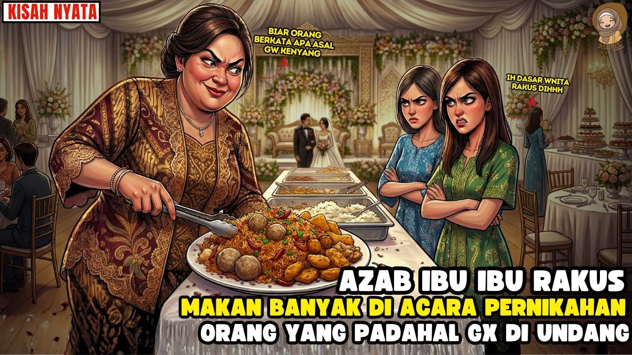 AZAB IBU IBU RAKUS DTANG KE PERNIKAHAN YG TIDAK DI UNDANG UNTUK MAKAN DOANG  II SINETRON AZAB