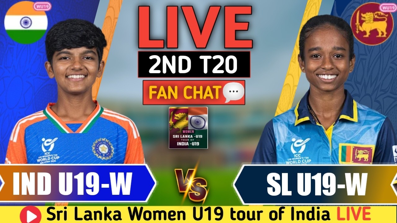 INDW U19 vs SLW U19 LIVE 🔴 | India U19 Women vs Sri Lanka U19 Women | 2ndD T20 Live