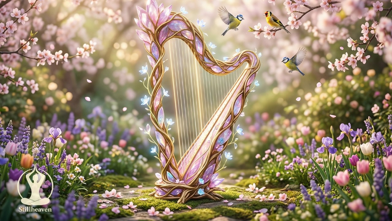 Relaxing Music for Stress Relief 🌿 Gentle Harp in Peaceful Nature