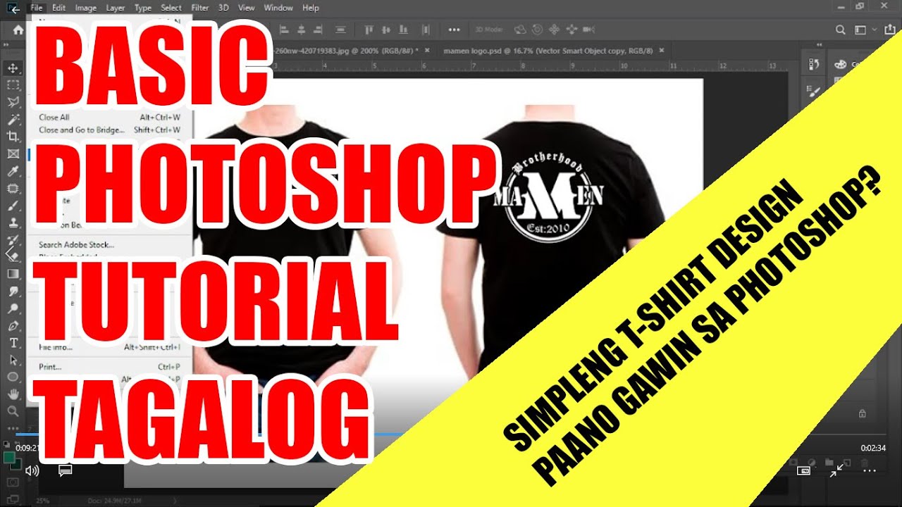 Simple T-shirt Design using Photoshop tagalog