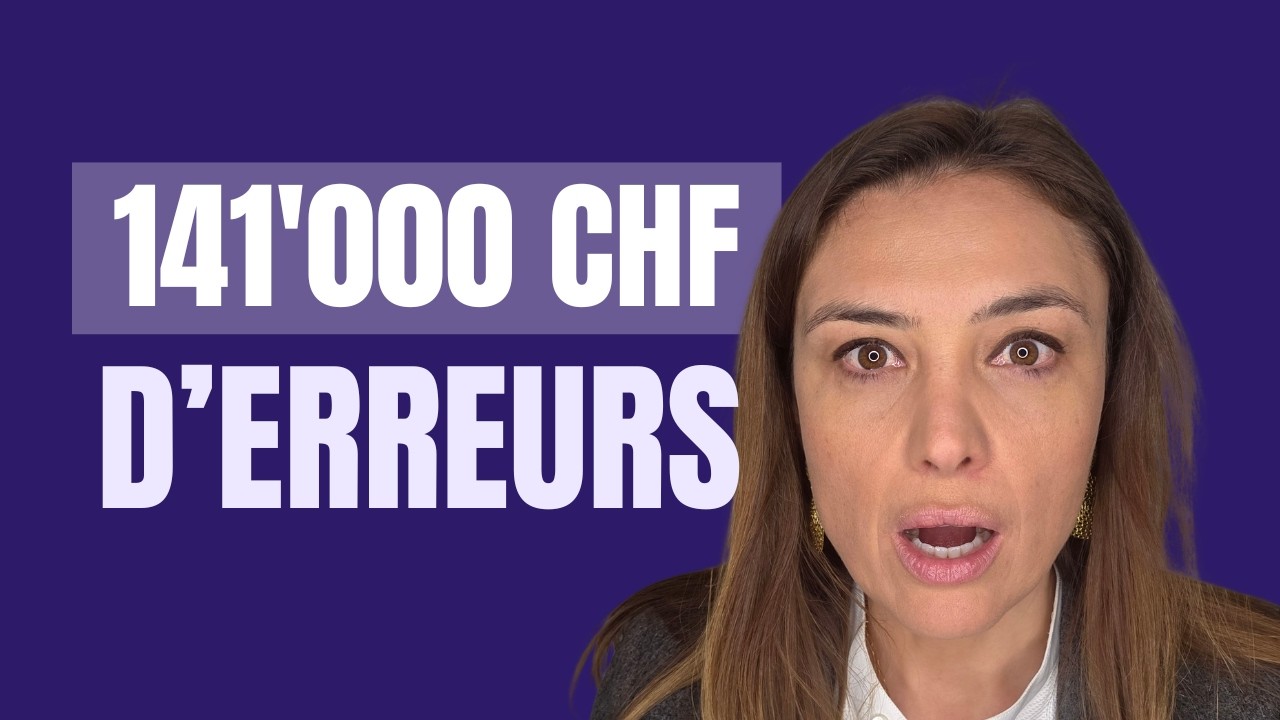 5 erreurs financières  qui vous coûtent 141'000 CHF (sans le savoir)