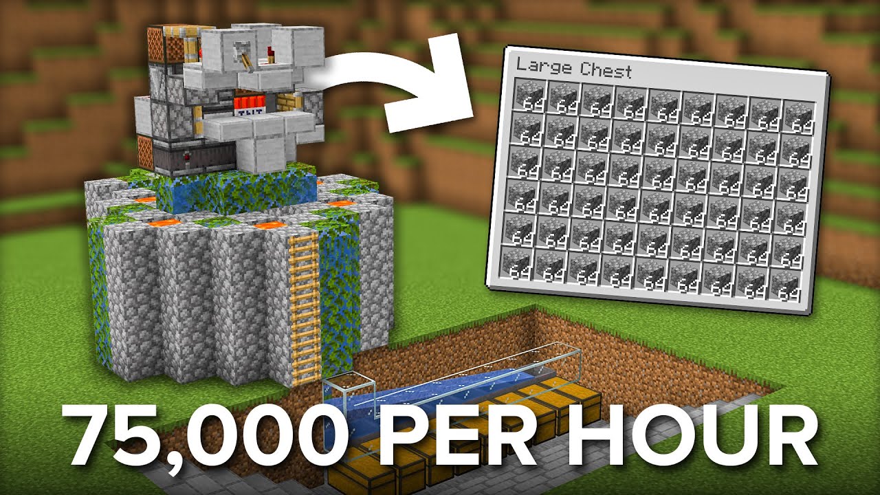 Minecraft 1.21+ Easy Cobblestone Farm Tutorial - Fully Automatic