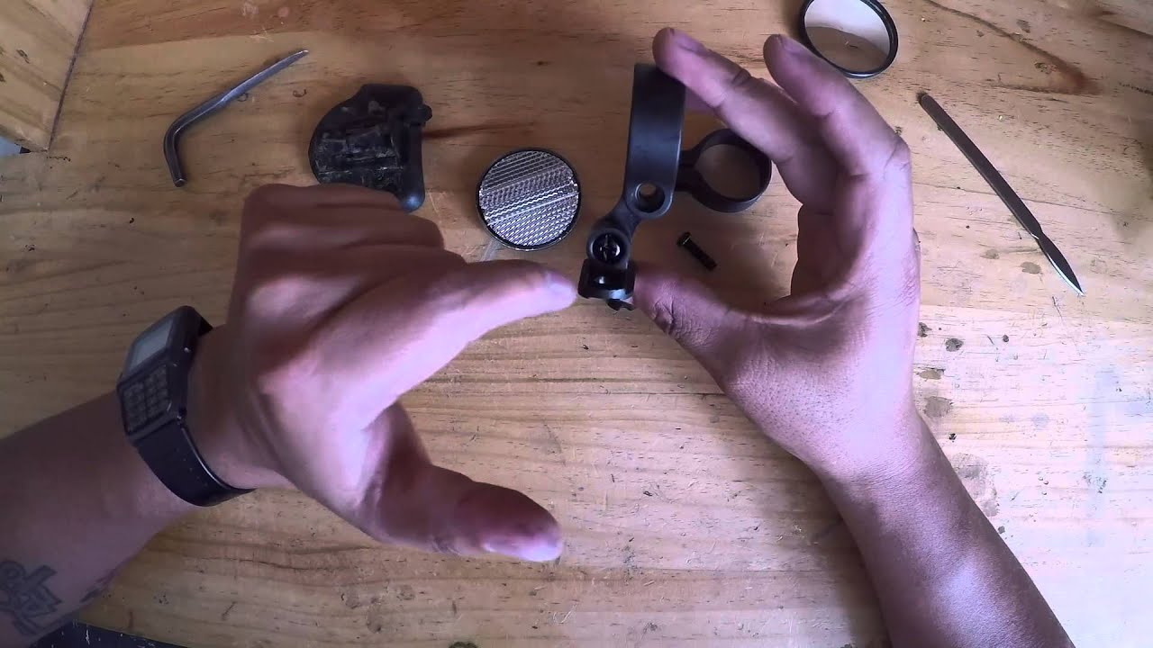FABRICACION DE RETROVISOR PARA BICICLETA CON PIEZAS DESECHADAS