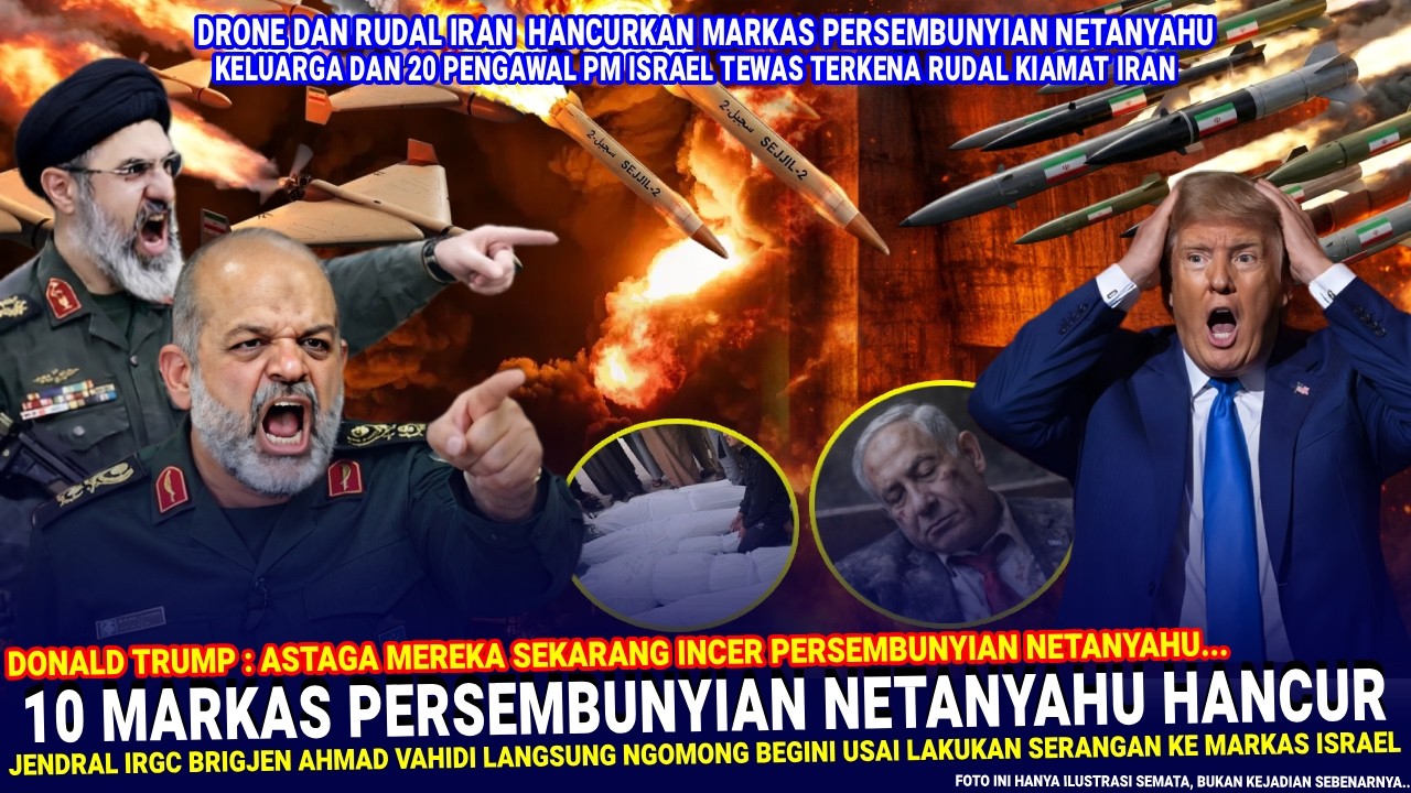 🔴 NETANYAHU NYARIS TEWAS !! Trump Sampai MENJERIT Rudal Iran HANCURKAN Markas Tersembunyi PM-Israel