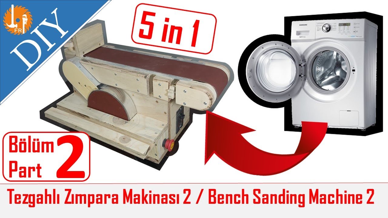 5 in 1 Sanding Station Build Part:2 #reklam / Çamaşır makinası motoruyla Tezgahlı Zımpara Bölüm:2