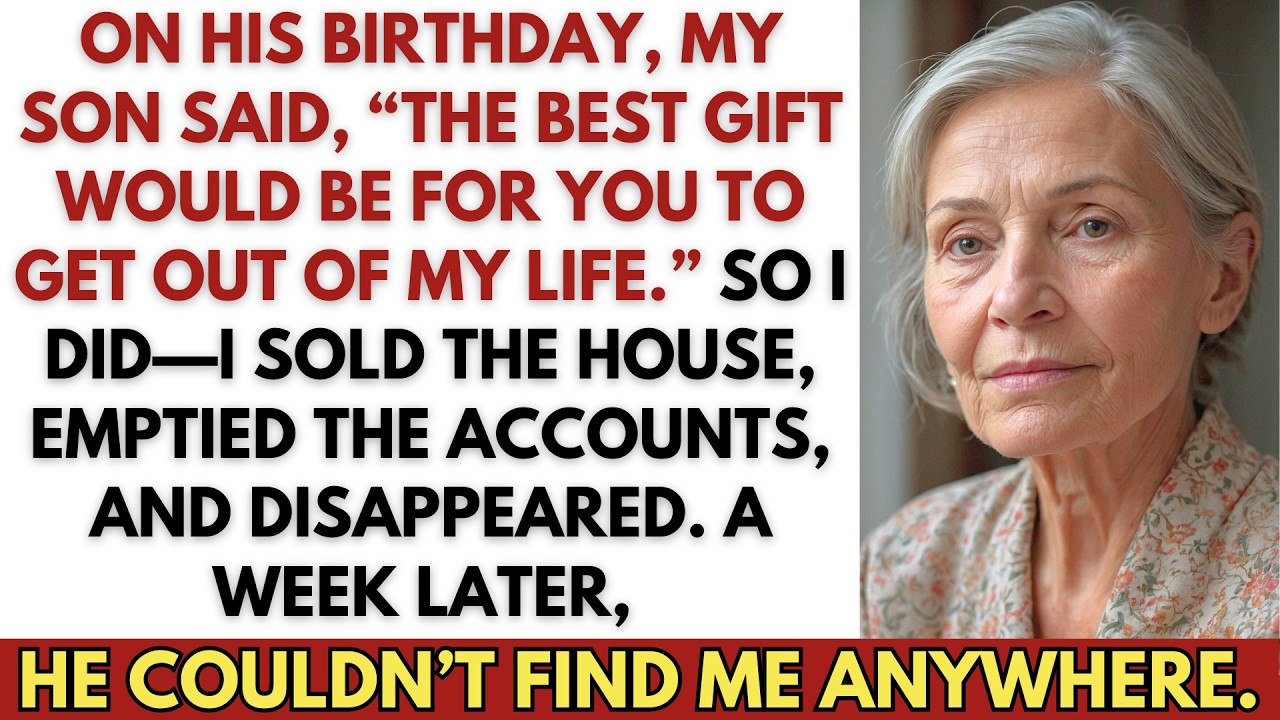 “The best gift would be for you to leave,” my son said—so I left. Without saying a word.