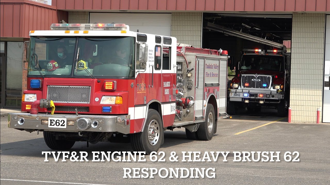 TVF&R Engine 62 & Heavy Brush 62 Responding [4K]