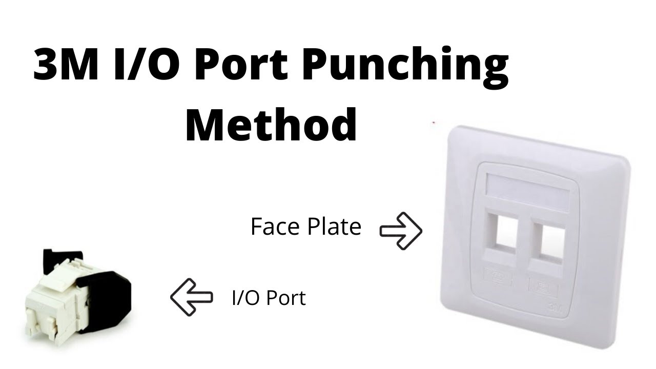 CAT-6 Cable Punching in 3M I/O Port (Straight Connection)