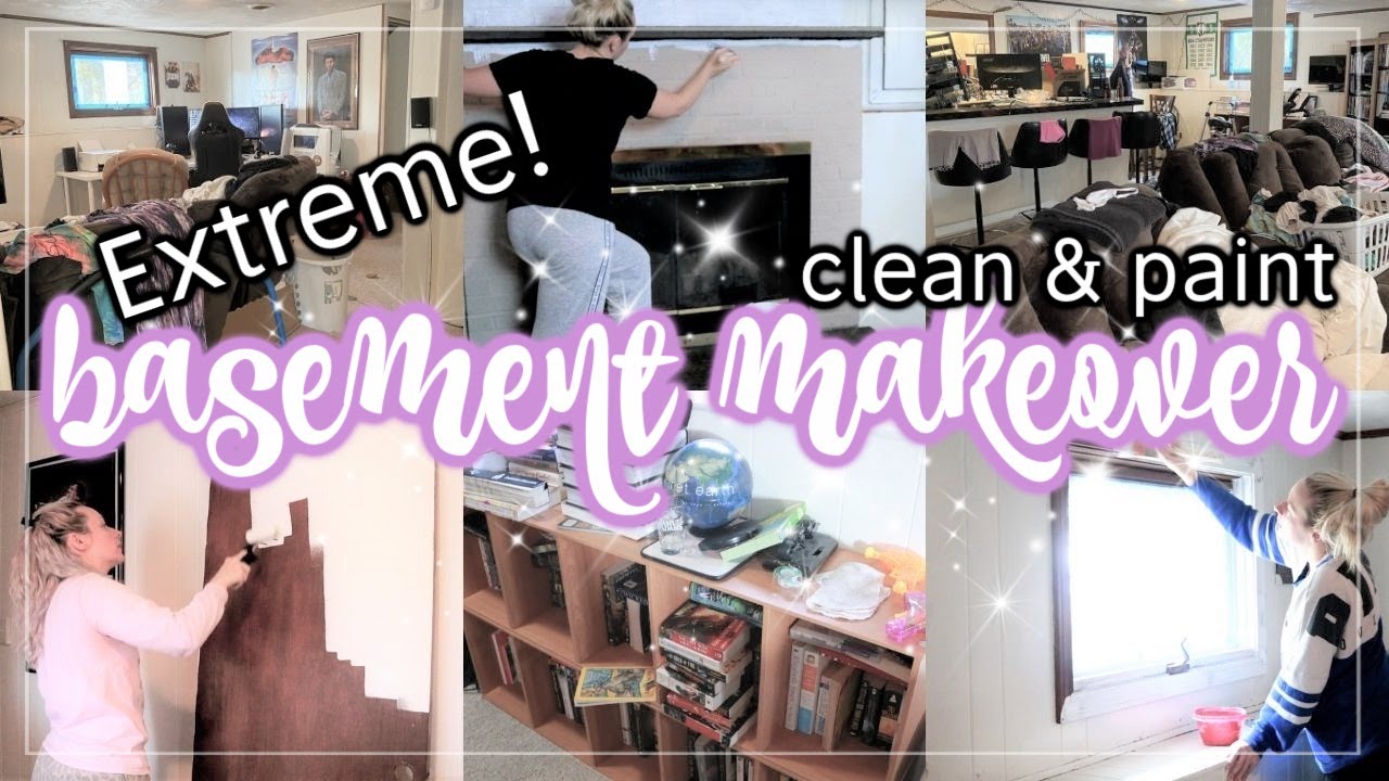 EXTREME BASEMENT TRANSFORMATION | CLEAN & PAINT WITH ME 2021 | DIY MAKEOVER TIMELAPSE | FIXER UPPER