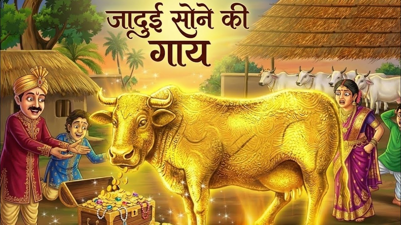 सोने का दूध देने वाली गाय | जादुई गाय | सोने कि गाय | moral story | viral video | hindi kahani |