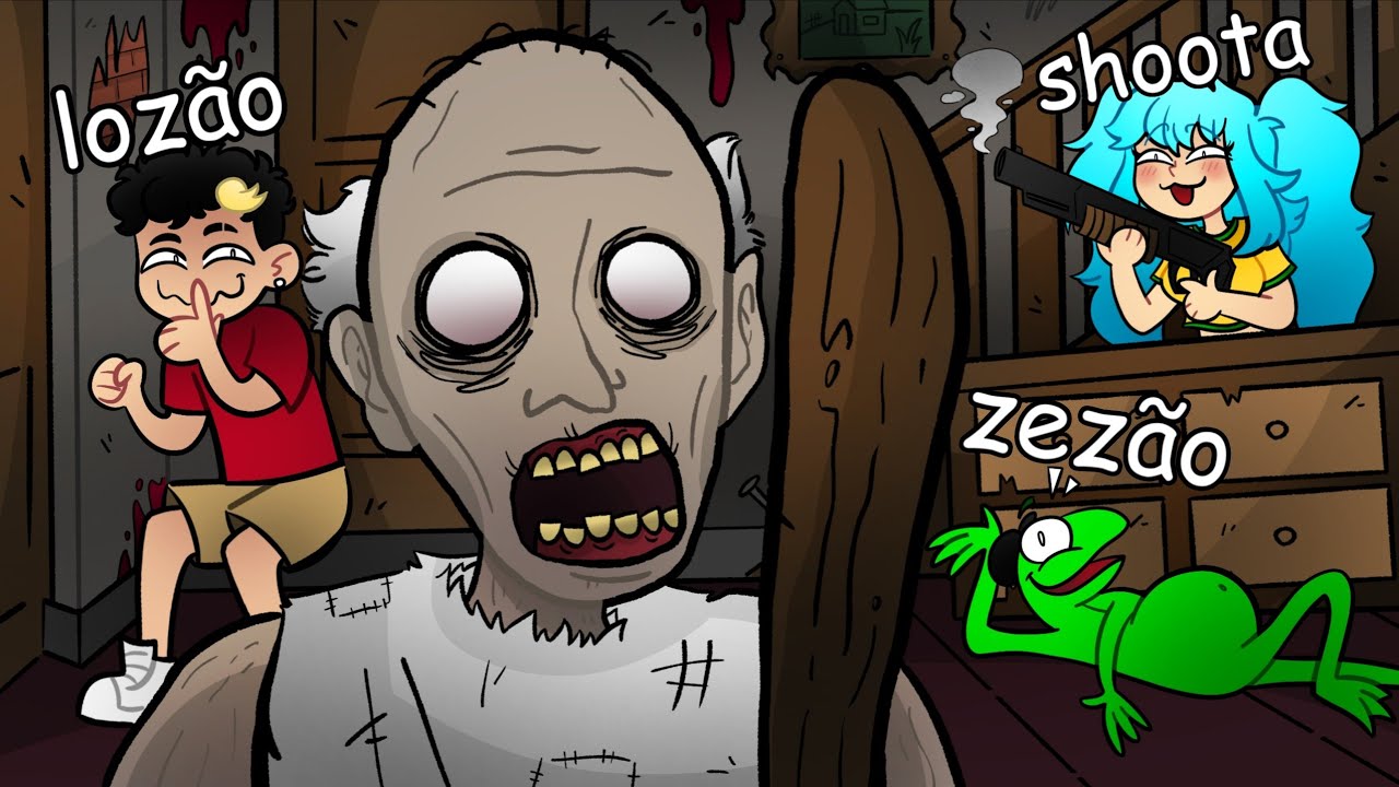 3 idiotas fugindo da rapariga dessa VÉIA em granny multiplayer kkkkkk