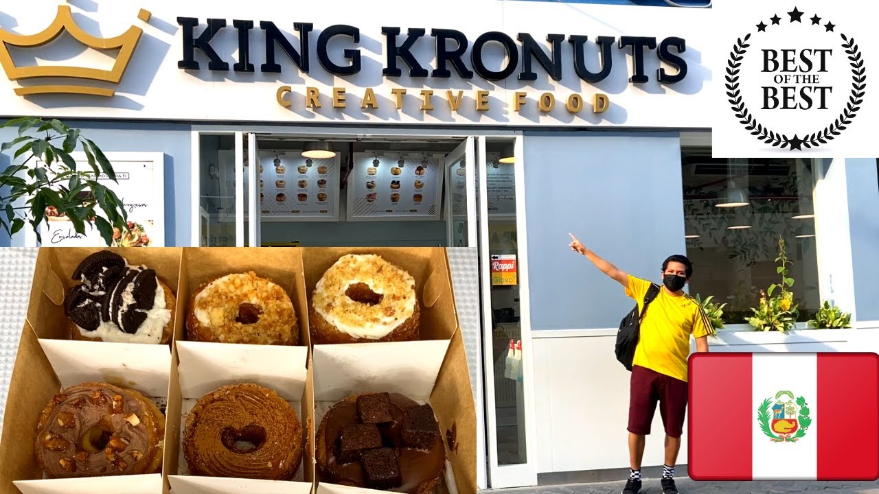Las MEJORES DONAS de LIMA PER&Uacute; 🍩😱👑 KING KRONUTS ❤️😋 SABORES 100% PERUANOS 🇵🇪✨ [CROISSANT + DONUT] 😍
