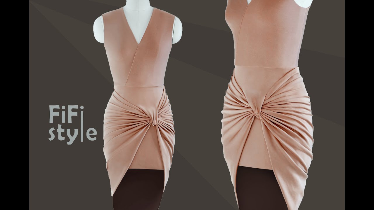 FiFi Style : Thiết kế chân váy xoắn rập 2D,Draping áo co giãn không pen