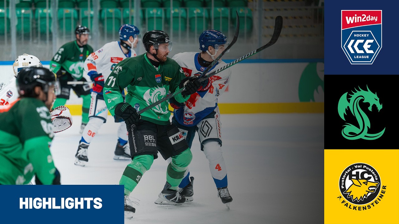 ICE: Olimpija Ljubljana vs HC Falkensteiner Pustertal W&ouml;lfe 4. Spiel | Highlights