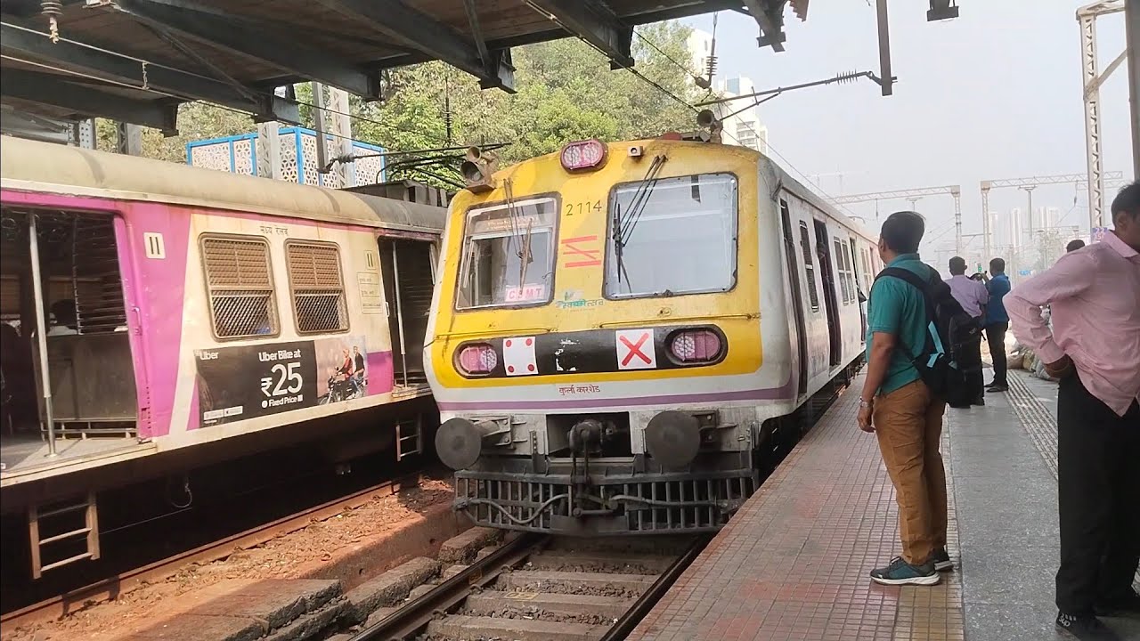 Indian railways station train videos railway station | Mumbai Central line railway station video 