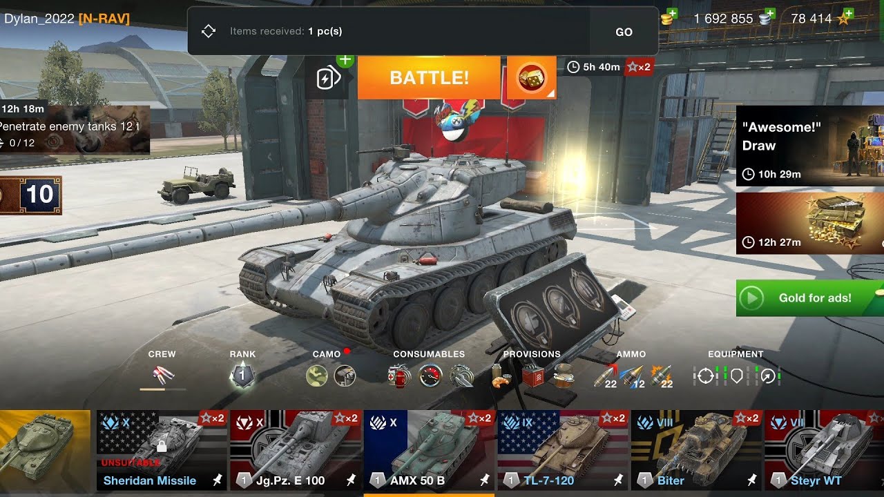 Infected fromt with the amx 50 b and once in jag tiger e 100