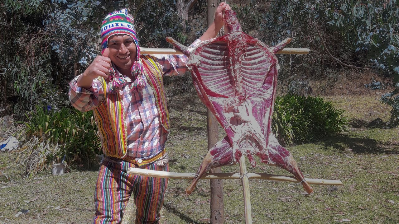 CARNERO AL PALO - ASI LO PREPARABAN ANTIGUAMENTE EL RICO CARNERO AL PALO