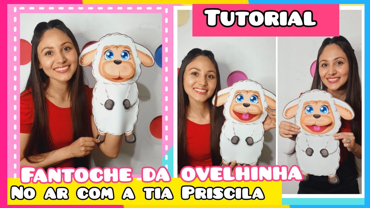(Passo a passo) Aprenda a fazer o fantoche da ovelhinha/cordeirinho . 