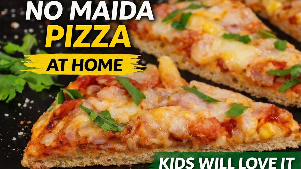 Healthy Atta Pizza at Home 🍕 | No Maida | Kids Safe & Kitty Party Recipe @FlavorsAndKittyByMitty 