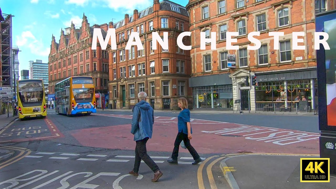 🇬🇧 Manchester walk -  Port Street Northern Quarter via City Centre St Peter Square to Deansgate