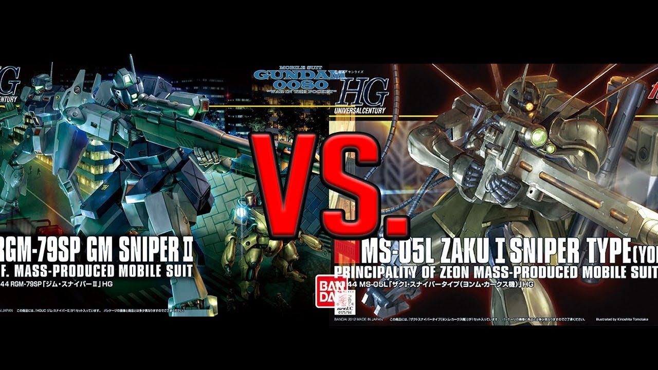 MS-05L Zaku I Sniper vs. RGM-79SP GM Sniper II